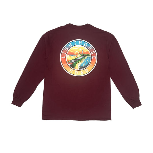 Destination Long Sleeve T- Shirt~Maroon